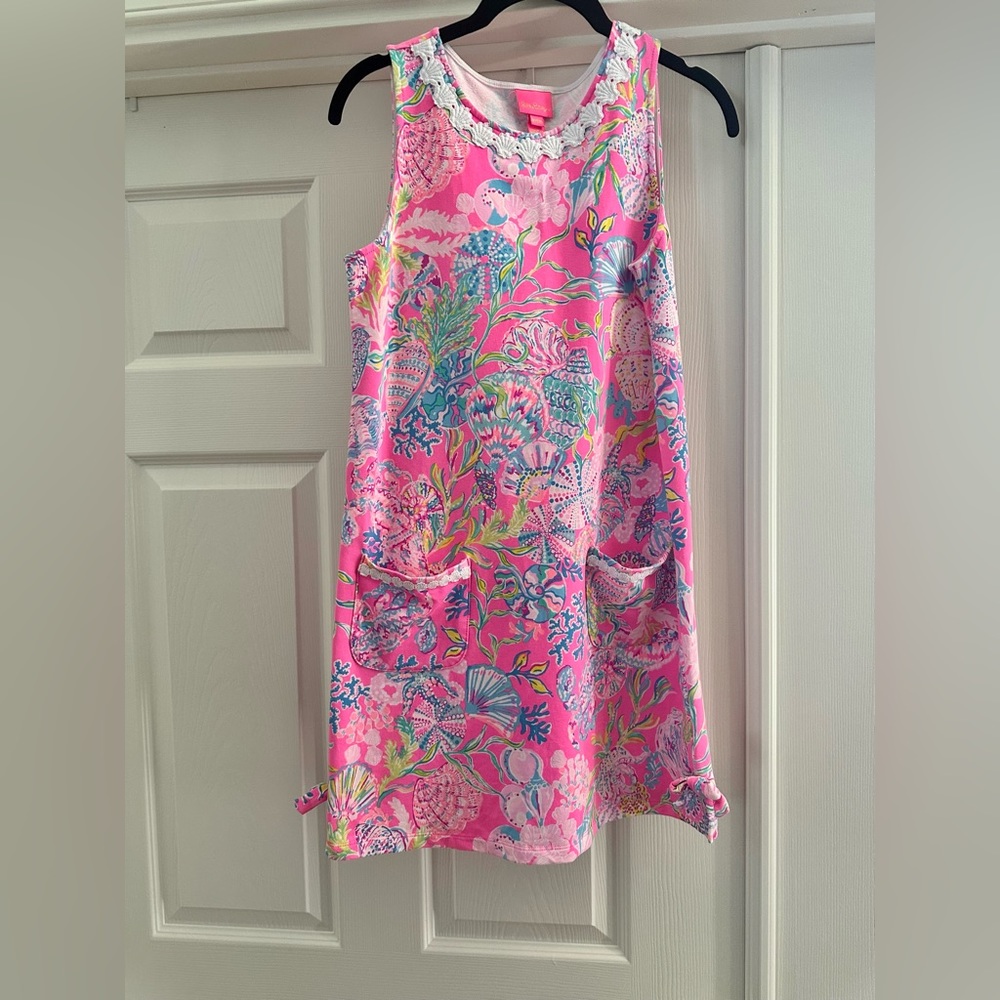 Lilly Pulitzer big girls shift dress size XL(12/14) in Shell Me Something Good